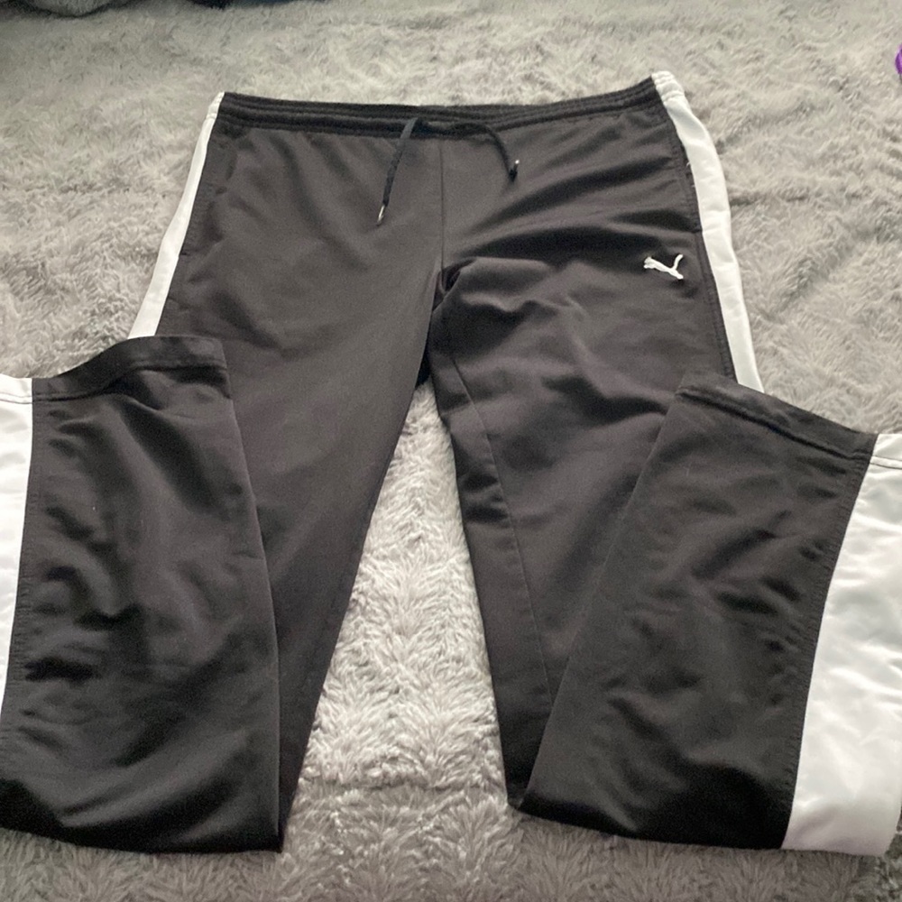 Puma black and white jogger pants